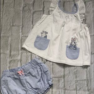 Gymboree two-piece set / top and bloomers (shorts)